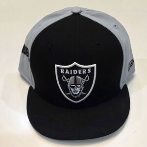 LAS VEGAS RAIDERS|New Era 59Fifty Team Headwear|Black/Silver|Size 8